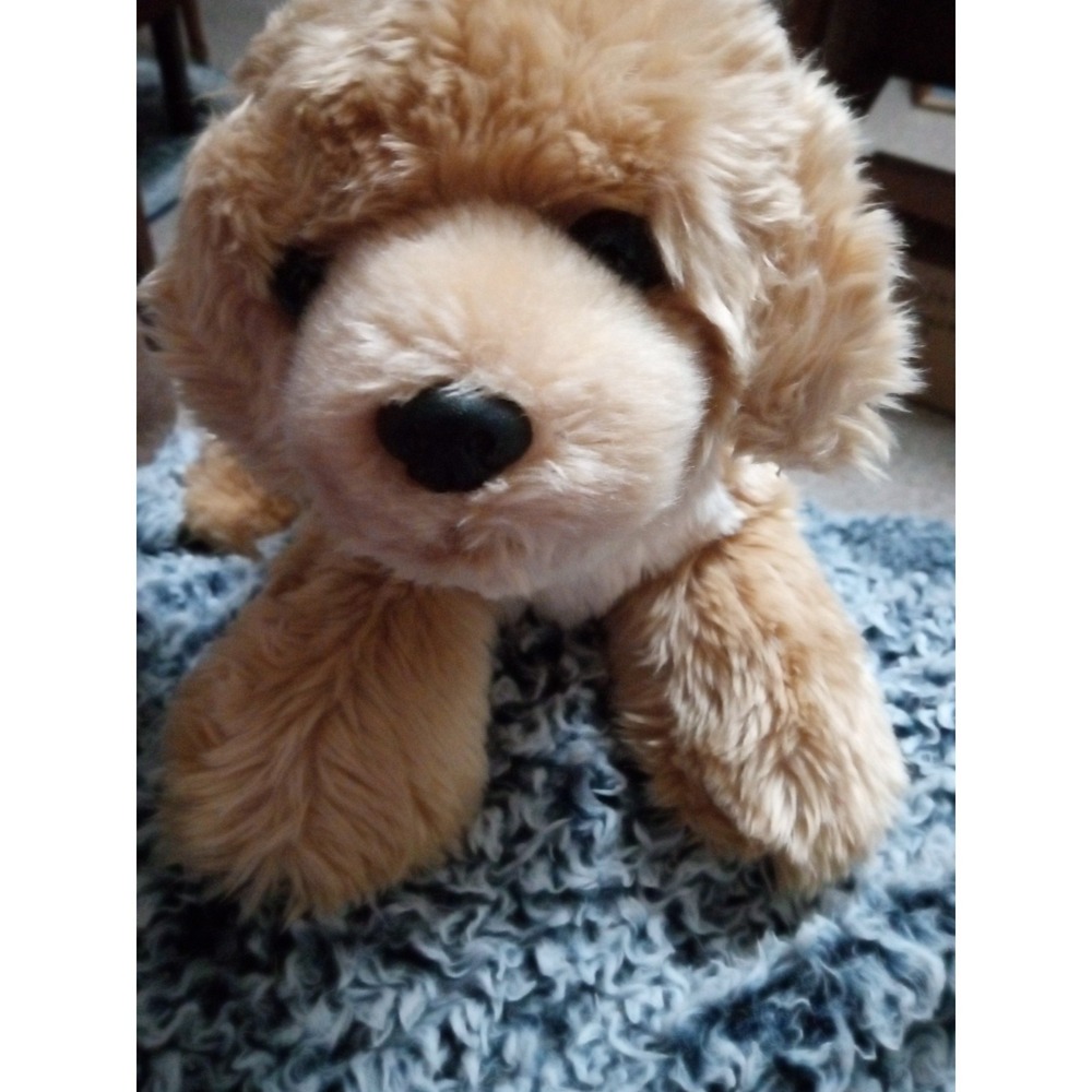 Aurora World‎ Plush Dog Tan Shaggy Puppy Stuffed Animal 2015 140036 Standing